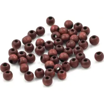 Korálek Korálky dřevěné čokoládové 4mm – 50 ks