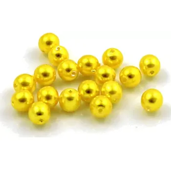 Korálek Voskové perle žluté 4mm - 38 ks