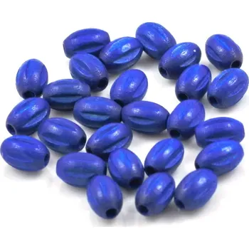 Korálek Korálky dřevěné TM modré 6/9 – 25 ks