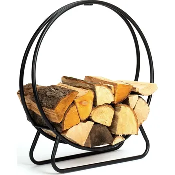 Kovový stojan na palivové dřevo HOBRO černý