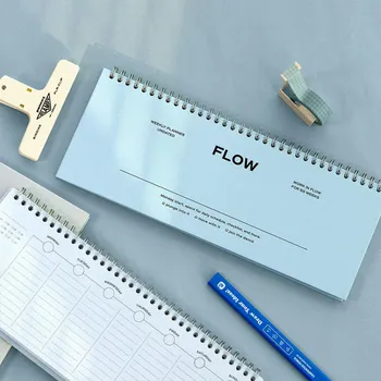 Kalendář Iconic retro nedatovaný týdenní kalendář, světle modrá