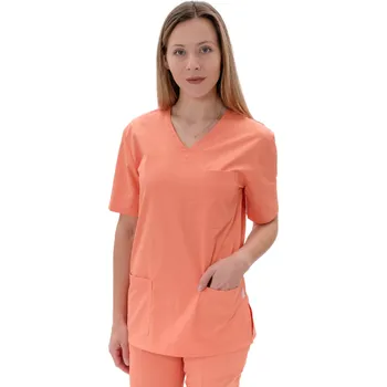 Zdravotnický oděv Perlička® Zdravotnická košile LORA SATTÉ Broskvová Barva: Broskvová, Velikost: 52