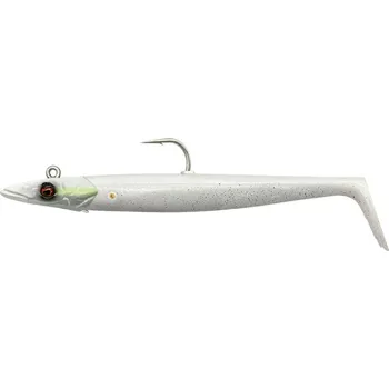 Umělá nástraha SAVAGE GEAR Gumová Nástraha Sandeel V2 Sinking 15,5cm 46g White Pearl Silver 2+1