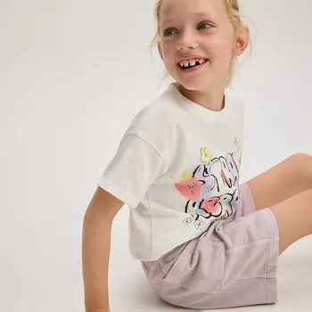 Dívčí sukně Reserved - Kraťasy s cargo kapsami - levandulová - 6342G-04X - 6342G-04X-158