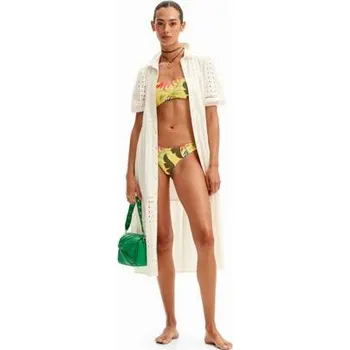 Dámské oblečení Spodní díl plavek Desigual Palms Bott amarillo granja velikost M