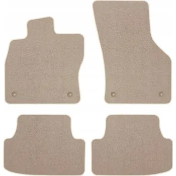 autokoberec VW GOLF VII 2012 - 2020 velurový koberec BÉŽOVÝ PREMIUM