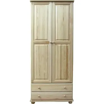 Šatní skříň Šatní skřín WOOD 39 se šatní tyčí masiv - 85x60x195 cm