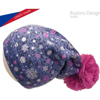 Čepice Dívčí zimní čepice Rockino - modrá barva