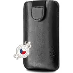 FIXED Pouzdro Soft Slim se zavíráním, PU kůže, velikost 6XL, černé