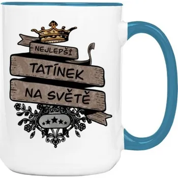 Hrnek velký barevný s potiskem Nejlepší tatínek na světě - hrnek