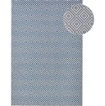 Modrý venkovní koberec NORTHRUGS Karo, 80 x 150 cm ID_648728