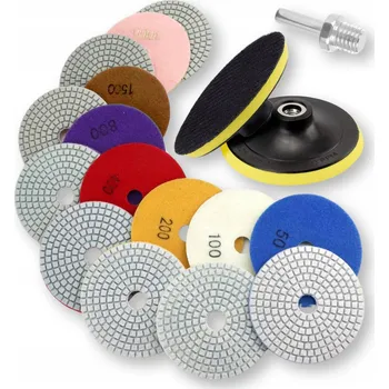 Příslušenství k brusce Diamantové kotouče sada pro broušení a leštění slinuté dlažby, slinuté keramiky a keramiky
