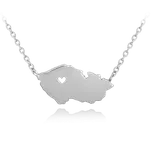 MINET Stříbrný náhrdelník ČESKÁ REPUBLIKA JMAN0097CN45