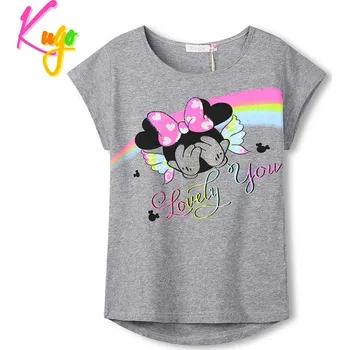 Dívčí tričko DÍVČÍ TRIČKO šedé Kugo MC1712 (Dívčí letní tričko s krátkým rukávem)