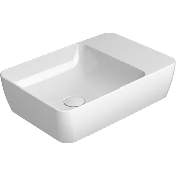 Umyvadlo GSI MODO keramické umyvadlo na desku 50x35cm, bez otvoru, bílá ExtraGlaze, 9884011