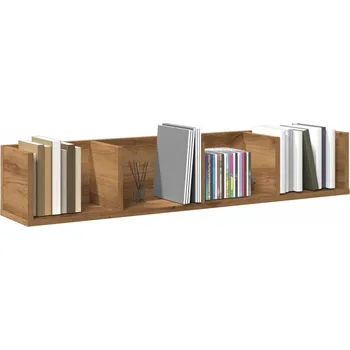 police Nástěnná police na CD kouřový dub 100x18x18 cm kompozitní dřevo