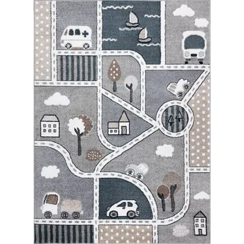 Koberec Dětský kusový koberec Fun Strade grey 80x150 cm