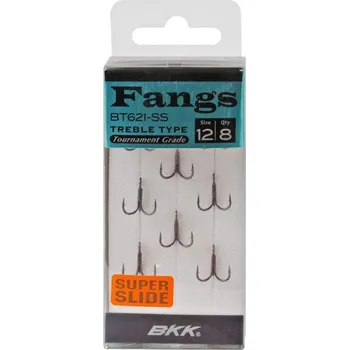 Rybářský háček BKK HOOKS BKK Fangs 6062 Super Slide VELIKOST: 2/0, Balení: 5