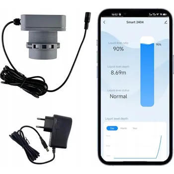 Zabezpečení domácnosti Senzor hladiny vody/kapaliny pro nádrž WiFi TUYA, hloubka až 8 m