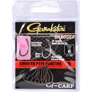 Rybářský háček GAMAKATSU Háčky G-Carp Snagger Hooks VELIKOST: 2