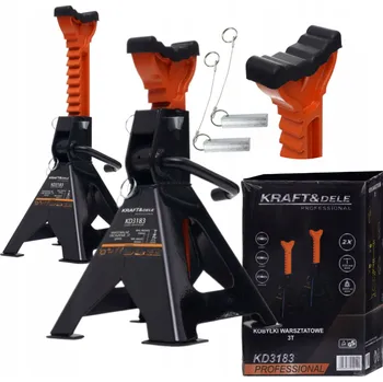 Auto-moto Podpěra pod auto 3t, 2ks + pryžové podložky KD3183 KRAFT&DELE