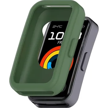 Příslušenství k chytrým hodinkám VSECHNONAMOBIL 104811 TPU HALF COVER Kryt pro Huawei Band 10 / Band 9 / Band 8 tmavě zelený
