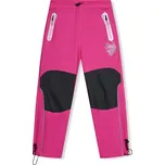 KUGO SK7739 Dívčí jarní šusťákové kalhoty růžové