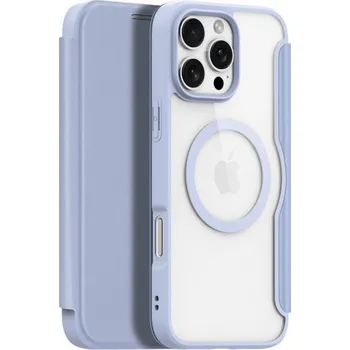 Pouzdro na mobilní telefon DUX DUCIS Skin X flipové pouzdro s MagSafe pro iPhone 16 Pro - modrošedé