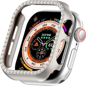 Pouzdro na mobilní telefon Pouzdro posázené kamínky pro Apple Watch 42mm (Series 10 / 11) - starlight