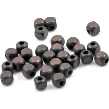 Korálek Korálky dřevěné kostky TM hnědé – 50 ks