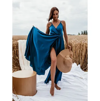 Dámské šaty Petrolejové lesklé šaty PERFECTLY