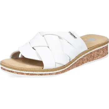 Dámské pantofle Dámské nazouváky RIEKER V3608-80 bílá S5 41