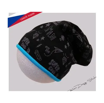 Čepice Chlapecká podzimní/jarní čepice Rockino - černá barva