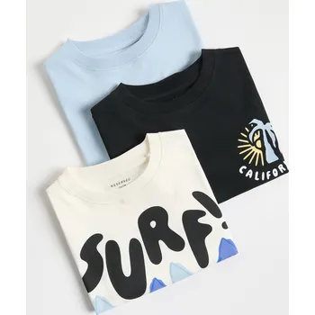 Reserved - Bavlněné tričko 3 ks - bílá - 060CJ-00X - 060CJ-00X-170