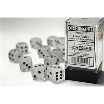 Příslušenství k deskovým hrám Chessex - 12x D6 kostka 16mm - bílá