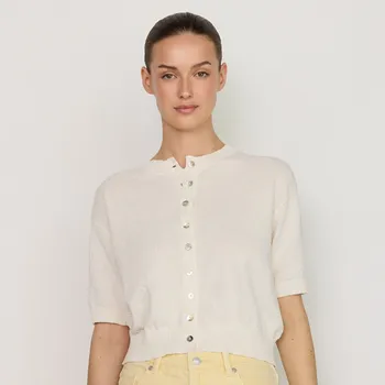 Dámský svetr Reserved - Svetr s krátkým rukávem - tělová - 543EB-02X - 543EB-02X-M