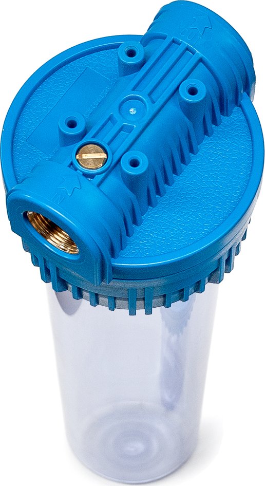 AQUA Water Systems Průhledný korpus filtru Aqua pro vložky SL 10 x 2,5“, 1/2"