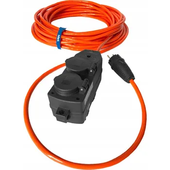 Napájecí kabel Prodlužovací Kabel Hilark pro zahradu 5 m, 4 ks oranžový