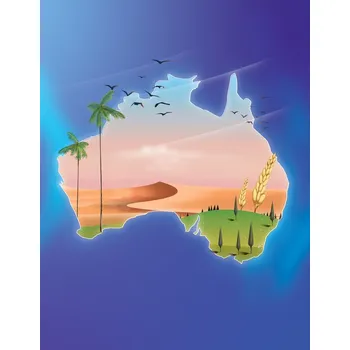 Plakát Plakát, Obraz - Australia Map, Nicholas