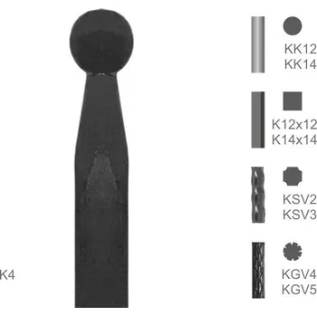 Tyč s kovanou špicí typu K4 l KGV5 200
