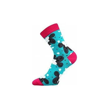 Fuski Boma Voxx Dívčí ponožky s protiskluzem modrá ovečky