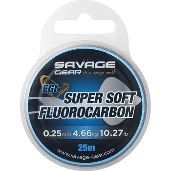 SAVAGE GEAR Super Soft Fluorocarbon 25m PRŮMĚR [ mm ]: 0,29mm, NOSNOST [ kg ]: 6,03kg