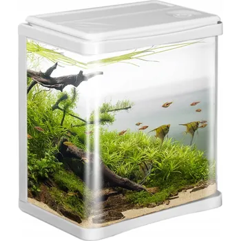 Akvárium Mini akvarijní set 3l s LED osvětlením a vnitřní filtrací bílý