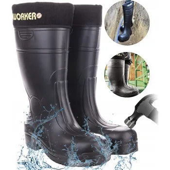 Pracovní obuv HOLÍNKY Z PĚNOVÉHO MATERIÁLU S OCELOVOU ŠPIČKOU, LEHKÉ, ODOLNÉ PROTI PROPÍCHNUTÍ, VELIKOST 42