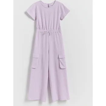 Dívčí šaty Reserved - Overal s cargo kapsami - levandulová - 900GT-04X - 900GT-04X-146