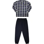 PÁNSKÉ PYŽAMO šedá/tm.modré Wolf S2276B