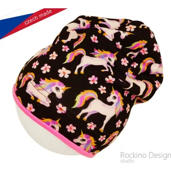 Čepice Dívčí přechodová podzimní/jarní/zimní čepice Jednorožec Rockino 5572