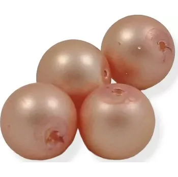 Korálek Voskové perle lososové matné 8mm - 10 ks