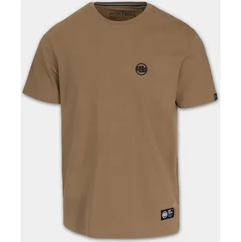 Pánské oblečení PitBull West Coast Triko SMALL LOGO - hnědé - PWC_PTSMALLLOGOBS_CBRON Velikosti: M