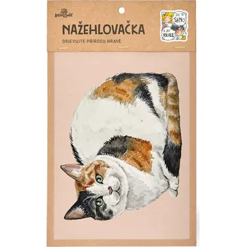 Textilní nažehlovací páska Lesní svět Nažehlovačka M 072 - Kočka tříbarevná